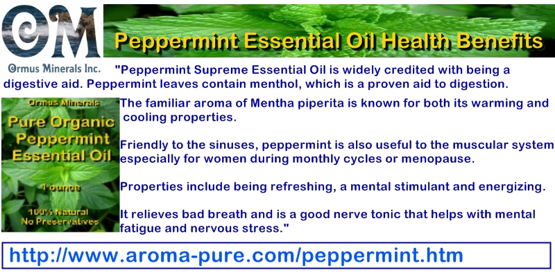 Ormus Minerals Peppermint Essential Oil Health Benefits