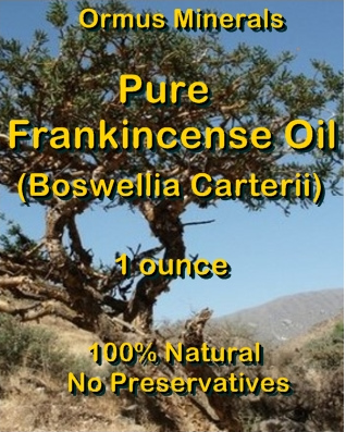 Ormus Minerals -Pure FRANKINCENSE Essential Oil