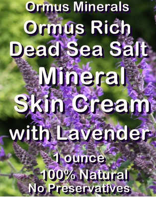 Ormus Minerals -Dead Sea Salt Mineral Skin Cream with Lavender