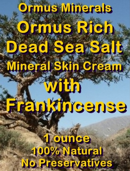 Ormus Minerals -Dead Sea Salt Mineral Skin Cream with Frankincense