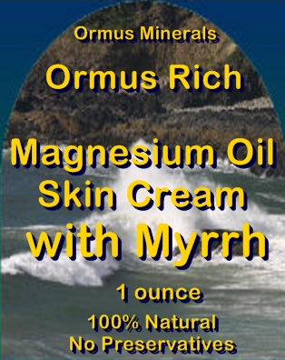 Ormus Minerals -Ormus Rich Magnesium Oil Skin Cream with MYRRH