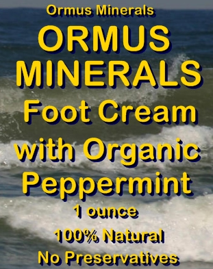 Ormus Minerals -Ormus Rich Mineral FOOT Cream with Organic PEPPERMINT