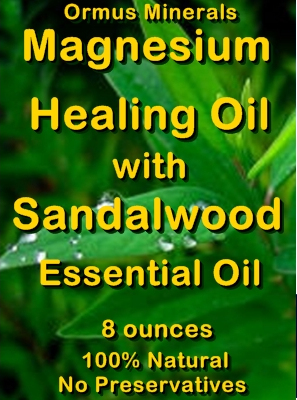 Ormus Minerals -Magnesium Healing Oil with SANDALWOOD Essential Oil