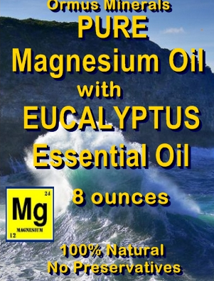 Ormus Minerals -Pure Magnesium Oil with Eucalyptus Essential Oil